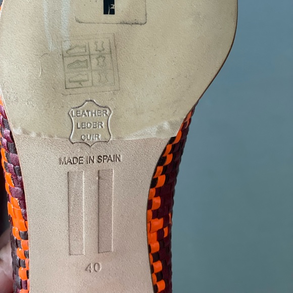 MIISTA London  NW! - Gertrude Techno Brown Check Woven Leather heels size 9.5 US - Picture 6 of 11